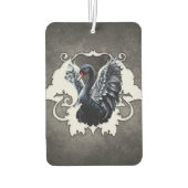 Im Schatten der Eleganz: Ein schwarzer Schwan. Autolufterfrischer (Rückseite)