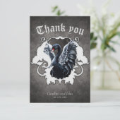 Im Schatten der Eleganz: Ein schwarzer Schwan Dankeskarte (Stehend Vorderseite)