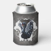 Im Schatten der Eleganz: Ein schwarzer Schwan. Dosenkühler (Kanne Rückseite)