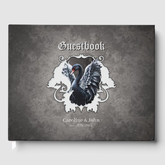 Im Schatten der Eleganz: Ein schwarzer Schwan. Gästebuch (Vorderseite)