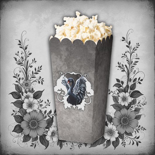 Im Schatten der Eleganz: Ein schwarzer Schwan. Geschenkschachtel