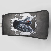 Im Schatten der Eleganz: Ein schwarzer Schwan. Golf Headcover (Vorderseite)