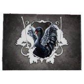 Im Schatten der Eleganz: Ein schwarzer Schwan. Große Geschenktüte (Rückseite)