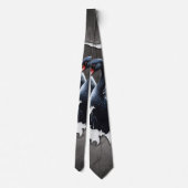 Im Schatten der Eleganz: Ein schwarzer Schwan. Krawatte (Rückseite)