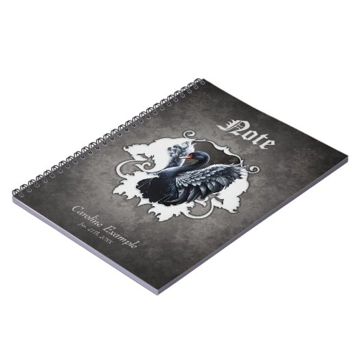 Im Schatten der Eleganz: Ein schwarzer Schwan. Notizblock (Linke Seite)