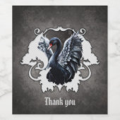 Im Schatten der Eleganz: Ein schwarzer Schwan. Weinetikett (Einzelnes Label)