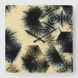 Im Schatten der Farbe Beige Quadratische Wanduhr