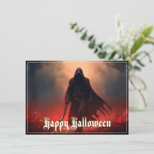 Im Schatten des grimmigen Sensenmanns - Halloween (Stehend Vorderseite)