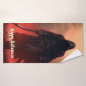 Im Schatten des grimmigen Sensenmanns - Halloween Badehandtuch (Badehandtuch)