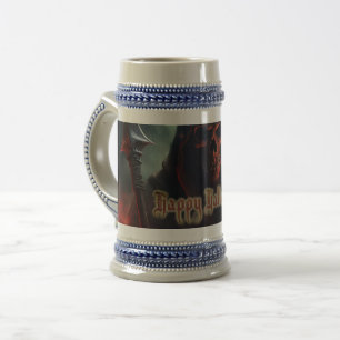 Im Schatten des grimmigen Sensenmanns - Halloween Bierglas