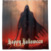 Im Schatten des grimmigen Sensenmanns - Halloween Duschvorhang (Vorderseite)