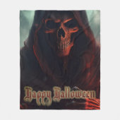 Im Schatten des grimmigen Sensenmanns - Halloween Fleecedecke (Vorderseite)