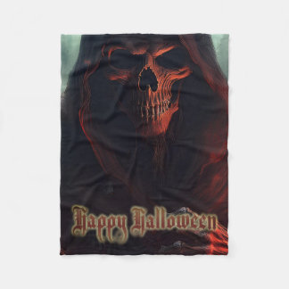 Im Schatten des grimmigen Sensenmanns - Halloween Fleecedecke