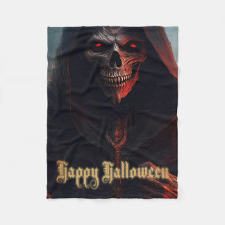 Im Schatten des grimmigen Sensenmanns - Halloween Fleecedecke
