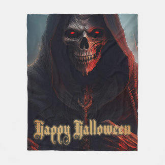 Im Schatten des grimmigen Sensenmanns - Halloween Fleecedecke