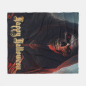 Im Schatten des grimmigen Sensenmanns - Halloween Fleecedecke (Vorderseite (Horizontal))