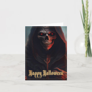 Im Schatten des grimmigen Sensenmanns - Halloween Karte