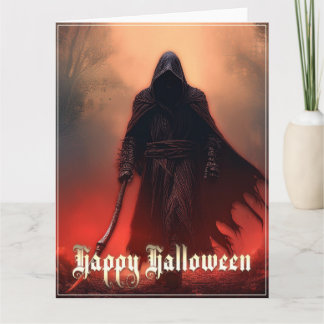 Im Schatten des grimmigen Sensenmanns - Halloween Karte