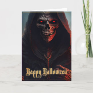 Im Schatten des grimmigen Sensenmanns - Halloween Karte