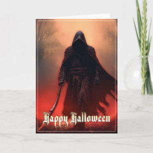 Im Schatten des grimmigen Sensenmanns - Halloween Karte