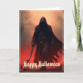 Im Schatten des grimmigen Sensenmanns - Halloween Karte