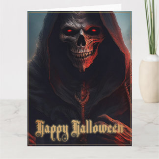 Im Schatten des grimmigen Sensenmanns - Halloween Karte
