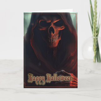 Im Schatten des grimmigen Sensenmanns - Halloween Karte