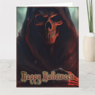 Im Schatten des grimmigen Sensenmanns - Halloween Karte