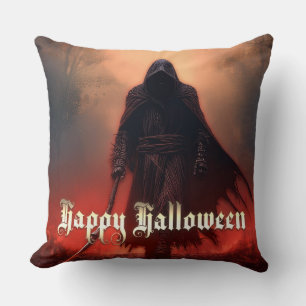 Im Schatten des grimmigen Sensenmanns - Halloween Kissen
