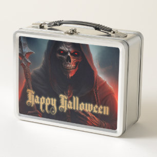 Im Schatten des grimmigen Sensenmanns - Halloween Metall Brotdose