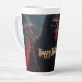 Im Schatten des grimmigen Sensenmanns - Halloween Milchtasse (Linke Ecke)