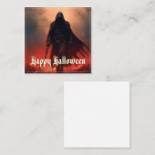 Im Schatten des grimmigen Sensenmanns - Halloween Mitteilungskarte (Vorne/Hinten)