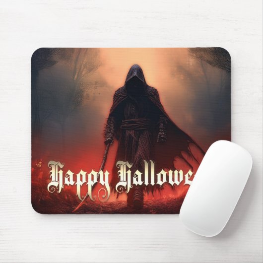 Im Schatten des grimmigen Sensenmanns - Halloween Mousepad (Mit Mouse)