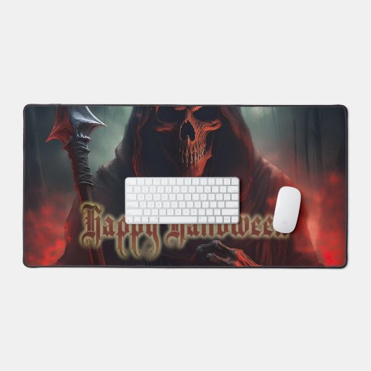 Im Schatten des grimmigen Sensenmanns - Halloween Schreibtischunterlage (Tastatur & Maus)