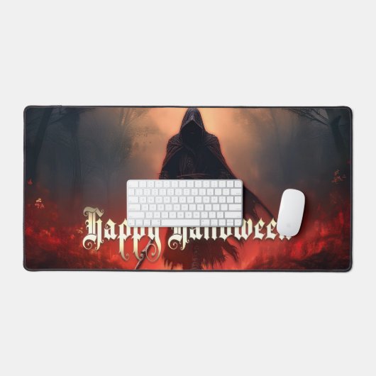Im Schatten des grimmigen Sensenmanns - Halloween Schreibtischunterlage (Tastatur & Maus)
