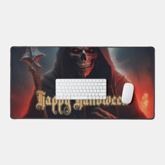 Im Schatten des grimmigen Sensenmanns - Halloween Schreibtischunterlage (Tastatur & Maus)