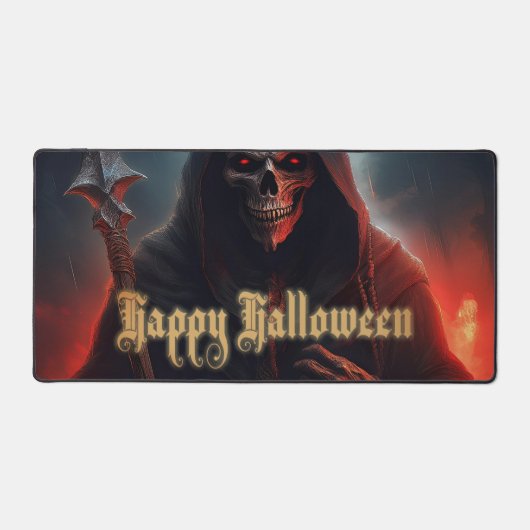 Im Schatten des grimmigen Sensenmanns - Halloween Schreibtischunterlage (Vorderseite)