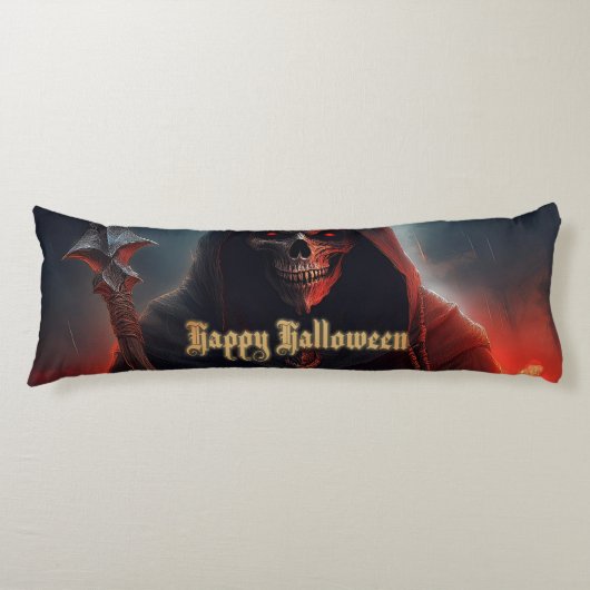 Im Schatten des grimmigen Sensenmanns - Halloween Seitenschläferkissen (Vorderseite)