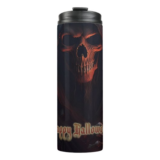 Im Schatten des grimmigen Sensenmanns - Halloween Thermosbecher (Vorderseite)