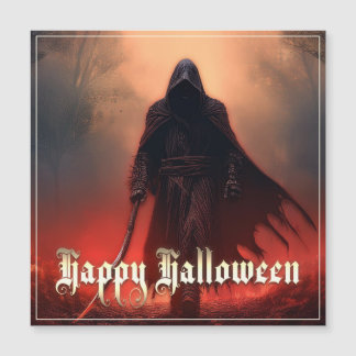Im Schatten des Sensenmannes - Halloween Magnetkarte