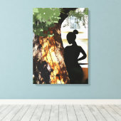 Im Schatten eines Baumes verstecken Leinwanddruck (Insitu (Holzboden))