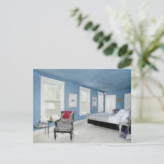 Im Schlafzimmer Postkarte (Stehend Vorderseite)