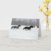 Im Schnee laufen Karte (Gelbe Blume)