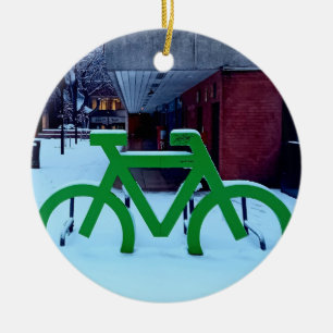 Im Schnee stecken Keramik Ornament