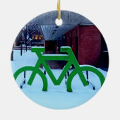 Im Schnee stecken Keramik Ornament (Hinten)