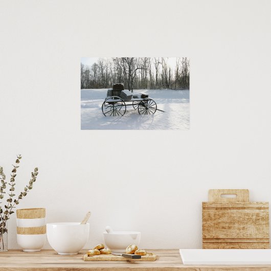 Im Schnee stecken Poster (Küche)