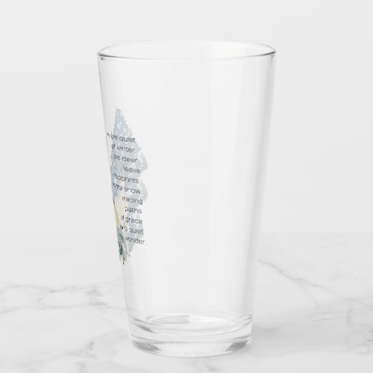 Im Schnee Verlassen Hirschfußabdrücke Glas (Links)