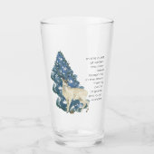 Im Schnee Verlassen Hirschfußabdrücke Glas (Vorderseite)