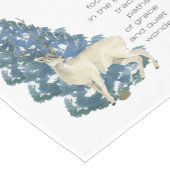 Im Schnee Verlassen Hirschfußabdrücke Kurzer Tischläufer (Ecke)