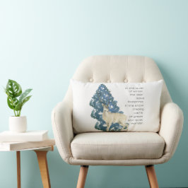 Im Schnee Verlassen Hirschfußabdrücke Lendenkissen